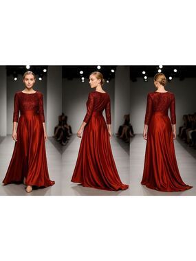 LanTing Wedding Dress, M, Red